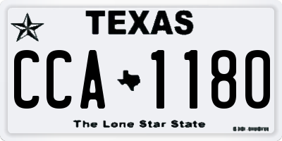 TX license plate CCA1180