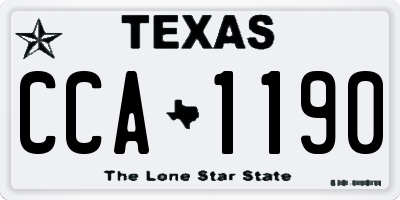 TX license plate CCA1190