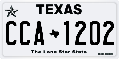 TX license plate CCA1202