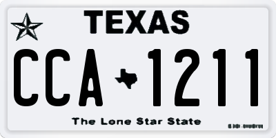 TX license plate CCA1211