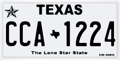 TX license plate CCA1224