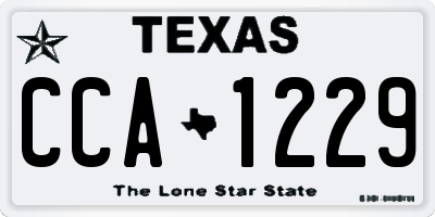 TX license plate CCA1229