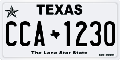 TX license plate CCA1230