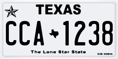 TX license plate CCA1238