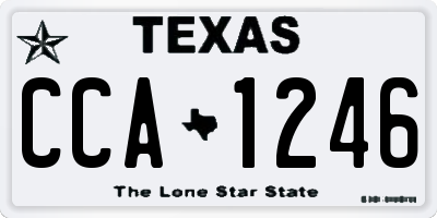 TX license plate CCA1246