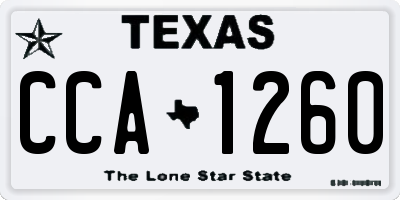 TX license plate CCA1260