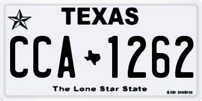 TX license plate CCA1262