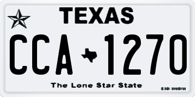 TX license plate CCA1270