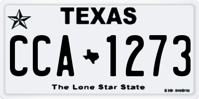 TX license plate CCA1273