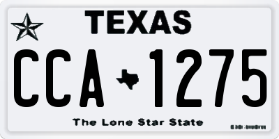 TX license plate CCA1275