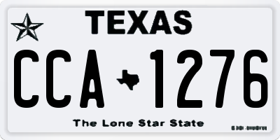 TX license plate CCA1276
