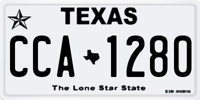 TX license plate CCA1280