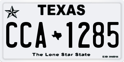 TX license plate CCA1285