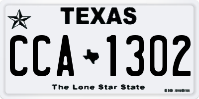 TX license plate CCA1302