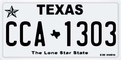 TX license plate CCA1303