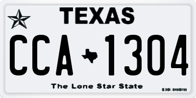TX license plate CCA1304