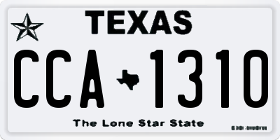 TX license plate CCA1310