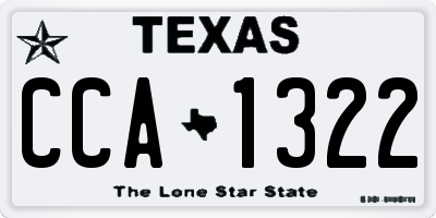 TX license plate CCA1322