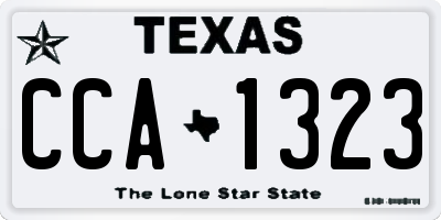 TX license plate CCA1323