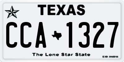TX license plate CCA1327