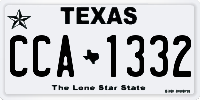 TX license plate CCA1332