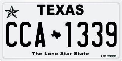 TX license plate CCA1339
