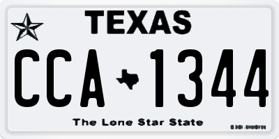 TX license plate CCA1344