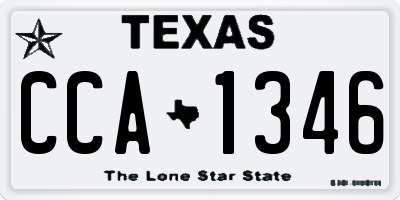 TX license plate CCA1346