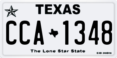 TX license plate CCA1348