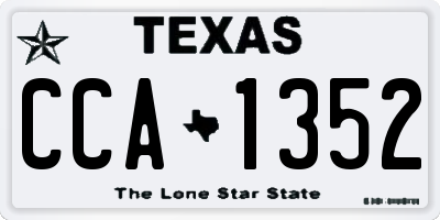 TX license plate CCA1352