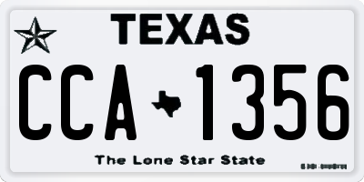 TX license plate CCA1356