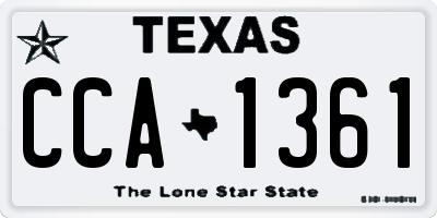 TX license plate CCA1361
