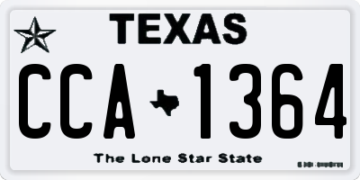 TX license plate CCA1364