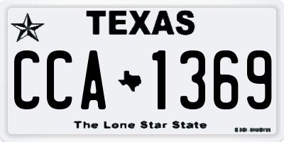 TX license plate CCA1369