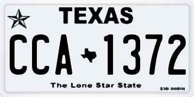 TX license plate CCA1372