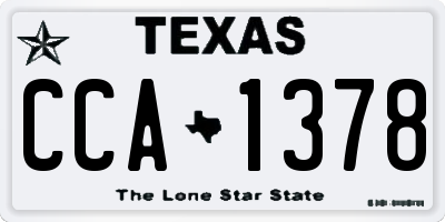 TX license plate CCA1378