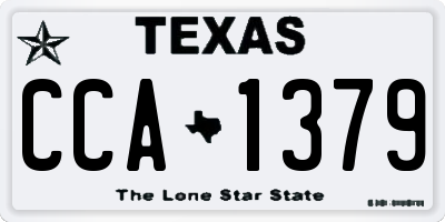 TX license plate CCA1379