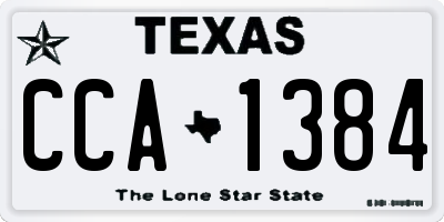 TX license plate CCA1384