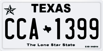 TX license plate CCA1399