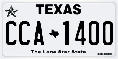 TX license plate CCA1400
