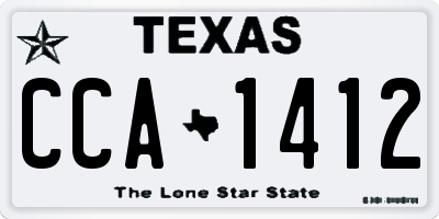 TX license plate CCA1412