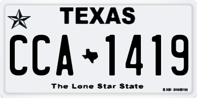 TX license plate CCA1419