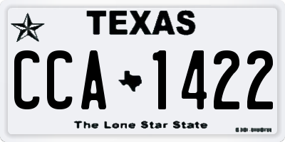 TX license plate CCA1422
