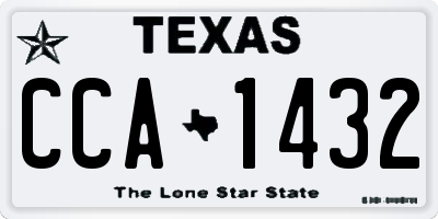 TX license plate CCA1432