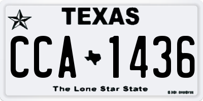 TX license plate CCA1436