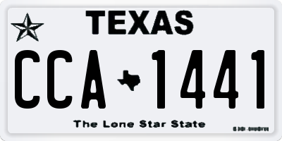 TX license plate CCA1441