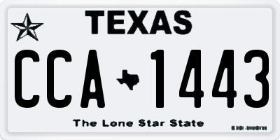 TX license plate CCA1443