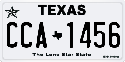 TX license plate CCA1456