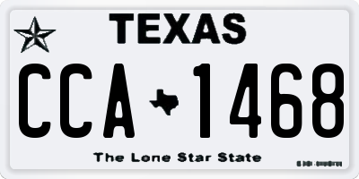 TX license plate CCA1468