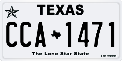 TX license plate CCA1471